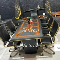 مبلمان اداری کرم قهوه ای پارچه ای چرم|دفتر کار|آران و بیدگل, |دیوار