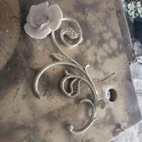 لوستر ۴ شاخه  ترکیبی برنج و سرامیک خطی|لوستر و چراغ آویز|بروجرد, |دیوار