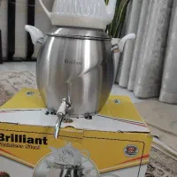 کتری قوری با آبکش لگن استیل نو آکبند