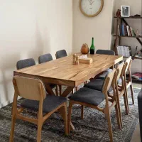 صندلی تمام چوب پشت حصیری|میز و صندلی غذاخوری|جاجرود, |دیوار