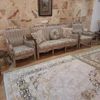 مبل استیل ۹ نفره با ناهاری خوری ۸ نفره درحد نو|مبلمان خانگی و میز عسلی|رویان, |دیوار