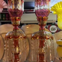 شمعدانی کریستال طلاکوب