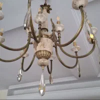 لوستر برنز هشت شاخه دوازده شعله برنج