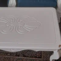 مبل چوبی پارچه ای با سه تا عسلی|مبلمان خانگی و میز عسلی|جوانرود, |دیوار