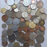 ۱۰۰ عدد سکه خارجی مختلف کلکسیونی