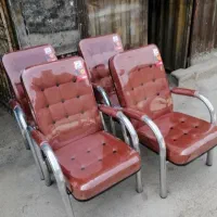 صندلی اداری ثابت صندلی پایه ثابت دکمه دار