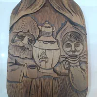 مجسمه چوبی تابلو چوبی