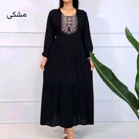 پیراهن ساحلی نخی آیدا یقه سنتی