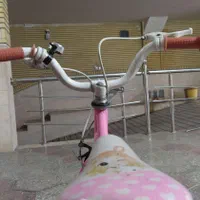 دوچرخه ۱۶ 16 دخترانه رنگ صورتی طرح دار با جک و زنگ|دوچرخه، اسکیت، اسکوتر|قم, زنبیل آباد|دیوار