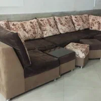 مبل۹ نفره و خواب شو ۱نفره و صندلی استیل درحدنو|مبلمان خانگی و میز عسلی|مشهد, سناباد|دیوار