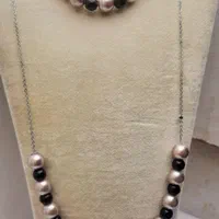 گردنبند دستبند ماه تولد کوارتز صورتی ۴۵۰ تومن|بدلیجات|تهران, پامنار|دیوار