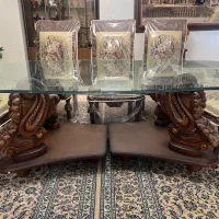 ست میز ناهارخوری تمام چوب، ۱۰ صندلی