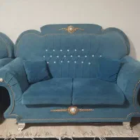 مبل 9نفره وپرده سلطنتی رنگ مبل