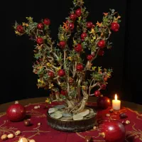 درختچه تزیینی شب یلدا برای عروس و دامادهای گل