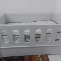 تخت کودک و نوجوان تمام چوب رنگ پلی ارتان همراه تشک|تخت و سرویس خواب|قوچان, |دیوار