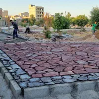 سنگ لاشه ورقه ای قرمز قهوه ای|مصالح و تجهیزات ساختمان|اصفهان, احمدآباد|دیوار