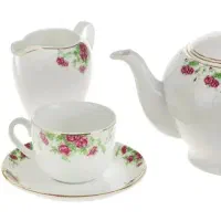 سرویس چایخوری زرین گل سرخی|ظروف سرو و پذیرایی|ری, دولتآباد|دیوار