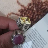 دوانگشتردستسازسیترین ویاقوت اصل قیمت مقطوع