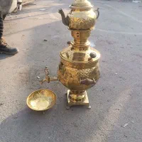 سماور ذغالی سالم با کتری و کاسه