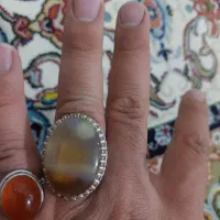 انگشتر نقره عقیق عسلی|جواهرات|خمین, |دیوار