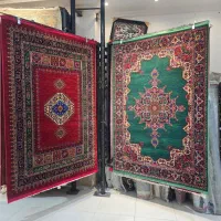 فرش ۷۰۰شانه قرمز و سبز بلوچی و قجری