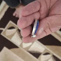 گردن بند نقره سنگ لا جورد اصلی