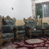 مبل سلطنتی ۷ نفره|مبلمان خانگی و میز عسلی|کرباسک, |دیوار