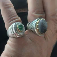 انگشتر نقره زمرد شجر یاقوت|جواهرات|چهاردانگه (تهران), |دیوار