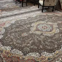 فرش جفت کرم شکلاتی