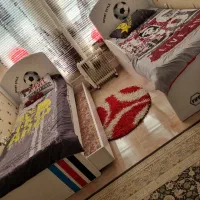 دو تخت یکنفره ومیز|تخت و سرویس خواب|ایلام, |دیوار