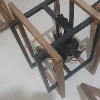 لوستر چوبی فلزی|لوستر و چراغ آویز|اندیشه, شهرک صدف|دیوار