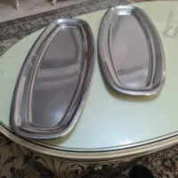 دو عدد دیس استیل جنس قدیمی ضخیم ومحکم