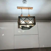 لوستر چوب و فلز