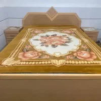 فروش تخت 2نفره همراه با 2عدد پا تختی و میز ارایش