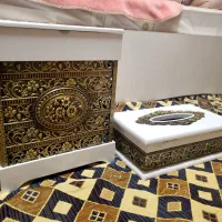 سطل زباله و جا دستمال کاغذی ست