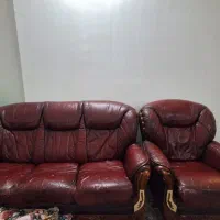 مبل هفت نفره چرم اصل ایتالیایی