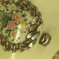 دستبند و انگشتر ست همدیگه نقره۹۲۵