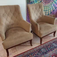دو تا مبل تک نفره راحتی پایه چوبی، فوم و بدنه سالم|مبلمان خانگی و میز عسلی|تهران, آرژانتین|دیوار