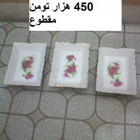 کره خوری وبشقاب گل سرخی وبستنی گل پنبه وکشکول بقیه|ظروف سرو و پذیرایی|قزوین, |دیوار