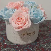 باکس گل رز روبانی