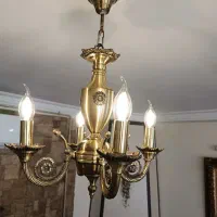 لوستر برنجی چهارشعله