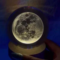 چراغ خواب گوی طرح ماه|چراغ خواب و آباژور|هشتگرد, شهرک راه آهن|دیوار