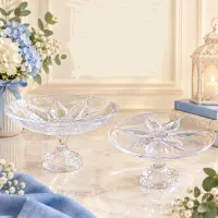 ظرف پایه دار کریستال میوه و شیرینی