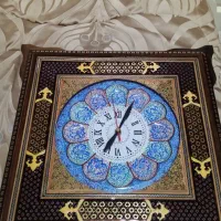 ساعت میناکاری وخاتم کاری چوب کار دست