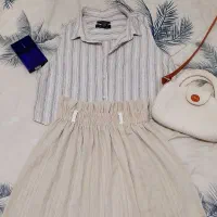 جلیقه دامن لینن فری تا ۴۲ نونو