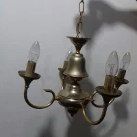 دوعدد لوستر چهار شعله|لوستر و چراغ آویز|رزن, |دیوار