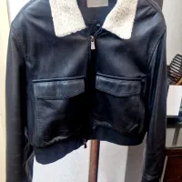 کت زنانه چرم مشهد نو سایز 42