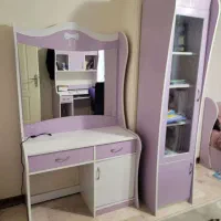 فوری بها کم کتابخانه ویترین تخت دراور آینه سیسمونی|کتابخانه، شلف، قفسه‌های دیواری|تهران, دهقان|دیوار