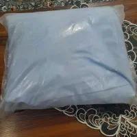 پرده حریر آبی رنگ