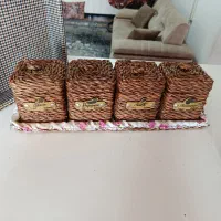 ظروف حصیری|صنایع دستی و سایر لوازم تزئینی|گرگان, |دیوار